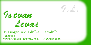 istvan levai business card